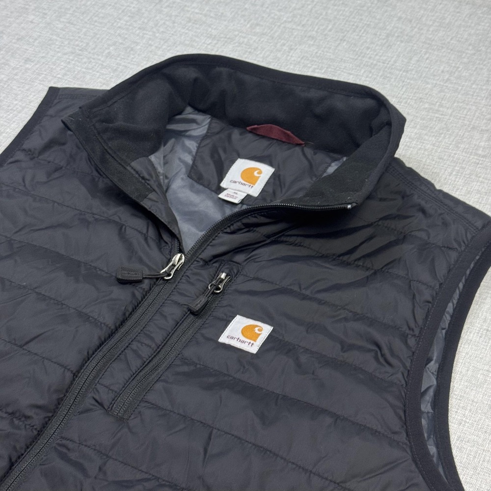 Carhartt Gilliam Lightweight Water Resistant Insulated Vest Mens XL Black Zip